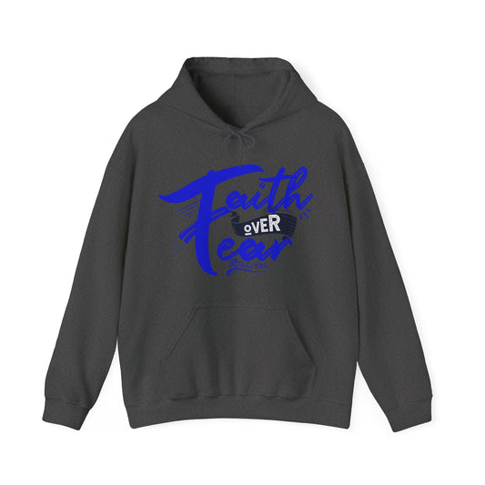 Faith over fear Hooded Sweatshirt, blue